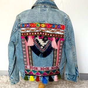 Jeans Jacket with Embroidered on the Back